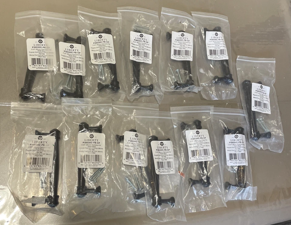 Liberty P38530C-FB 3 3/4" Matte Black Charmaine Cabinet & Drawer Pull