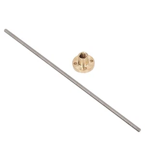 5Pcs 400mm T8 Rod Mit Messingmutter Edelstahl Gewinde Blei Schraube Rod Für UB - Afbeelding 1 van 24