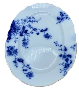 ANTIQUE FLOW BLUE Platter GRINDLEY DUCHESS ENGLAND Marked Cottagecore - Picture 1 of 11