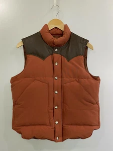Used item Men's SUGAR CANE LEATHER YOKE DOWN VEST SC12340 Leather yoke down - Picture 1 of 8