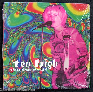 TEN HIGH-4 SHOTS FROM DETROIT-Rare Blue Vinyl Punk Rock Recording-WENDY CASE - Imagen 1 de 4