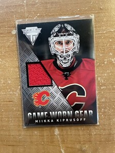 2013/14 Panini Titanium Game Worn Gear Jersey Relic Miikka Kiprusoff Flames