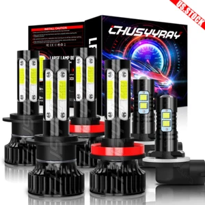 6Pcs H7 H11 881 4-Side Combo LED Headlight High Low Beam Fog Light Bulbs - Foto 1 di 12