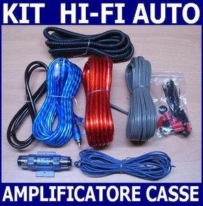 KIT CAVETTERIA RCA+ALIMENTAZIONE CAVI AMPLIFICATORE/AUTORADIO/ALTOPARLANTI HIFI  - Foto 1 di 1