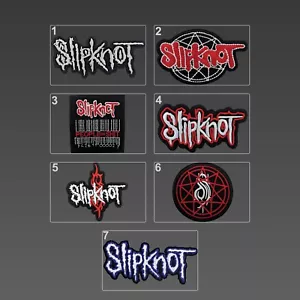 Toppe Slipknot, toppe Slipknot Ferro su Fascia da Ricamo, Metallo Pesante - Foto 1 di 15