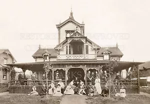 Victorian Arts & Crafts House Porch Family 1900 Photo: 5x7 or request digital CD - Bild 1 von 1
