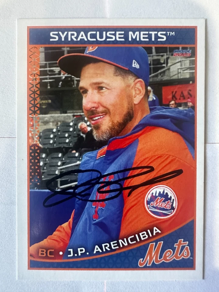 J.P. Arencibia 2023 Syracuse NY Mets SIGNED Team Set Choice in person autograph - Image 1 of 1