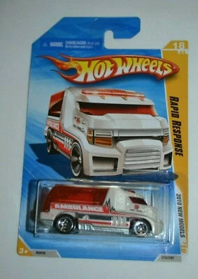 2010 HOT WHEELS 2010 NEW MODELS 18/44 - RAPID RESPONSE AMBULANCE WHITE  - Image 1 of 4