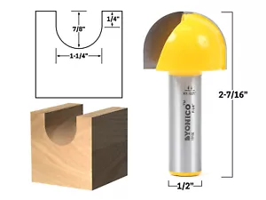 1-1/4" Diameter Core Box Router Bit - 1/2" Shank - Yonico 19106 - Picture 1 of 1
