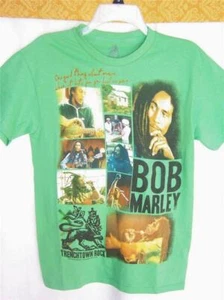 Bob Marley SHIRT Small Trenchtown Rock REGGAE GREEN Ragga JAMAICA Rootswear NWT - Picture 1 of 2