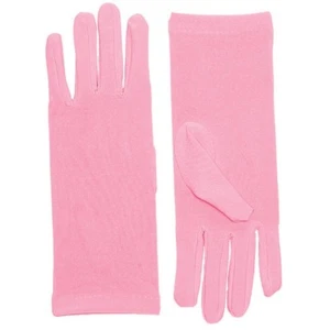 Pink short gloves costume jackie 50s 60s Burlesque pinup Wrist Length 67657 - Picture 1 of 1