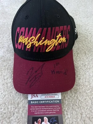 Jahan Dotson signed Washington commanders  Draft Hat Penn state football JSA COA - Image 1 of 4
