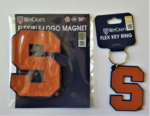 SYRACUSE ORANGE, FLEXIBLE MAGNET AND KEY RING FROM WINCRAFT (ONE EACH) Cover