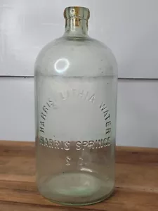 HARRIS SPRINGS SC HARRIS LITHIA WATER SODA BOTTLE 1/2 GALLON 10'' - Picture 1 of 8