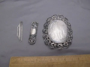 Antik viktorianisch REEVES & SILLCOCKS Sterling Damen GÜRTELSCHNALLE & CLIP SET-NR - Bild 1 von 8