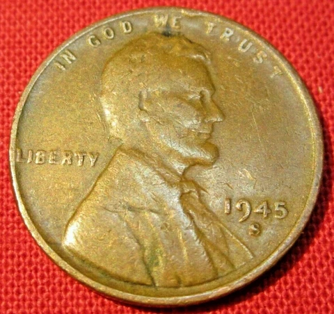 1945 S Lincoln Wheat Cent - G Good to VF Very Fine Cover