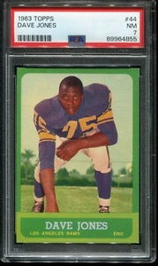 1963 Topps Football # 44 Dave Deacon Jones (ROOKIE) (NM) PSA 7 - Picture 1 of 2