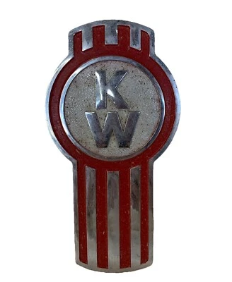 Kenworth KW Grill Emblem Hood Badge Center Chrome K170-45 Vintage Ornament Logo - Image 1 of 4