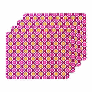 Kitchen Craft Geometric Cork Back Placemat Set of 4 Piece - Picture 1 of 2