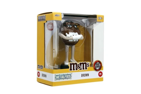 Jada 4" MetalFigs M & M Chocolate Brown Figure w/Stand Diecast New In Box 34464 Cover