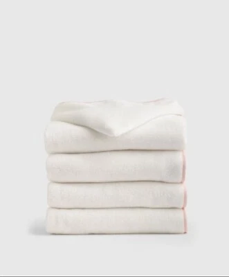 NWOT QUINCE ORGANIC TURKISH 100% COTTON KIDS HOODED TOWEL SET 4 PC SOFT PINK - Image 1 of 4