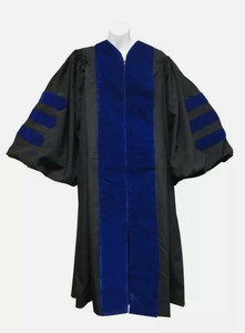black doctoral gown