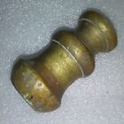 Heavy Brass Threaded Lathed Fireplace Lever Door Pull Approx 1.4 lbs 3.3" x 2"