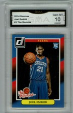 2014 Joel Embiid Donruss The Rookies Gem Mint 10 #3