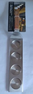Sunnex Serving Spatula with 4 indents , Stainless Steel, Wooden handle - Picture 1 of 9