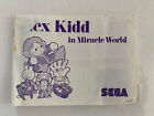 Alex Kidd In Miracle World. Sega Mastersystem Instruction Booklet.