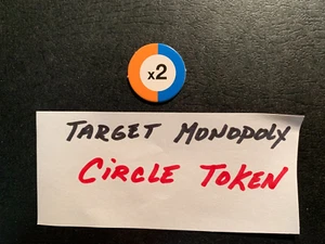 Monopoly Target CIRCLE TOKEN Orange / Blue x2 Game Replacement Piece / Part 2021 - Picture 1 of 3