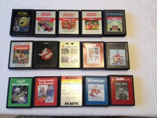 15 Atari 2600 Games modules Games 4 in One Pac-Man Ghostbusters Jungle Hunt Pole