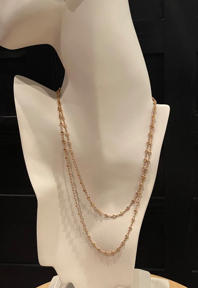 COLLAR 4,73 QUILATES PESO TOTAL, 36" DIAMANTES POR YARDA EN ORO ROSA 18KT Foto 1 de 2