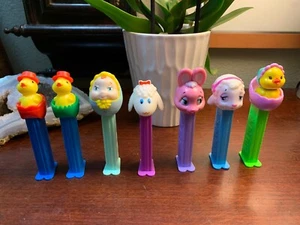 Vintage Easter Holiday Lamb Duck Baby Pez Dispenser LOT BUNDLE of 7 RARE - Picture 1 of 11