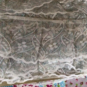 26m of Pretty Gathered Frilled Lace Trim - Multi/White - 6cm Width - Picture 1 of 3