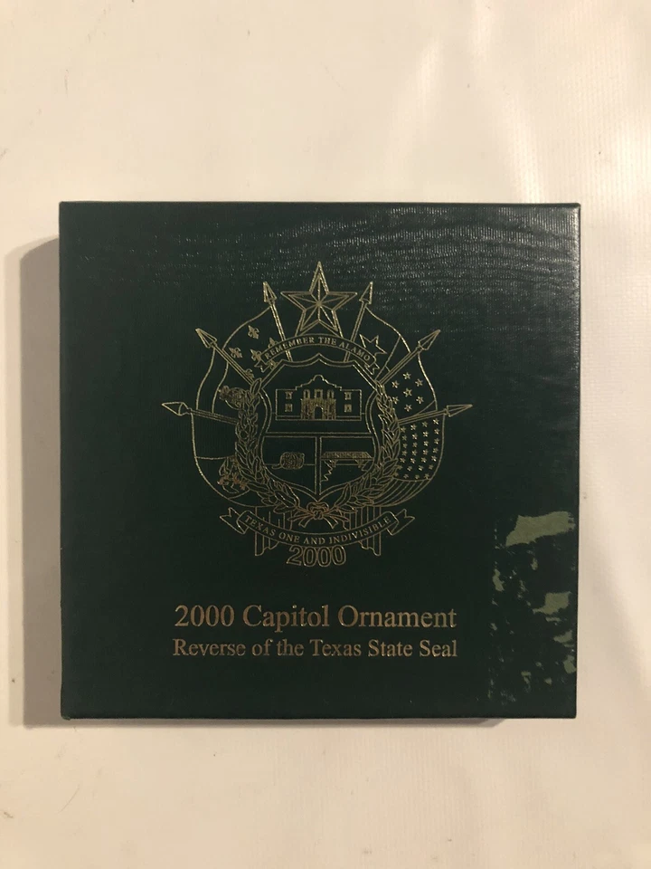 2000 Texas Capitol Ornament Reverse of State Seal w Box and Pamphlet Christmas - Изображение 1 из 4