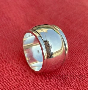 925 Sterling Silver Spinner Dome Ring Meditation Thumb Ring Statement Ring MJ48 - Picture 1 of 7