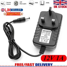 1A 12V AC DC Power Supply Adapter For LED Strip Lights CCTV Camera