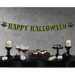 Happy Halloween & Bats Letter Party Banner Kit Decoration - Picture 1 of 1