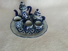 Miniature PORCELLANA BAMBOLE SERVIZIO CAFFÈ TÈ