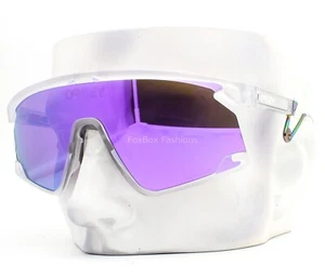 Oakley BXTR Metal Sunglasses OO9237-0239 Matte Clear Prizm Violet Mirror w/pouch - Picture 1 of 9