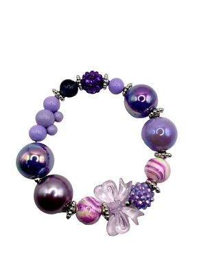 Pulsera de cuentas de goma burbuja "30% de descuento" para niñas/mujeres, bola de goma, acrílico y silicona Foto 1 de 4