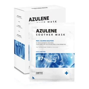 SANTE AZULENE SOOTHER MASK REAL CALMING SOLUTION 10 SHEETS - Picture 1 of 10