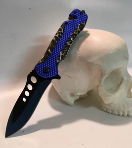 Blaues Rettungsmesser Glasbrecher Gürtelschneider - Bild 1 von 4