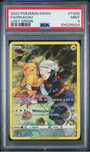PSA 9 Pokemon SLEEPY PIKACHU Lost Origin #TG05 Illustration Rare Full Art Mint - Picture 1 of 2