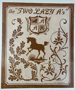 Vintage Doodle Page Silhouette Schnitzerei Serie 7-B Seite 11 Leder Craftool - Bild 1 von 3