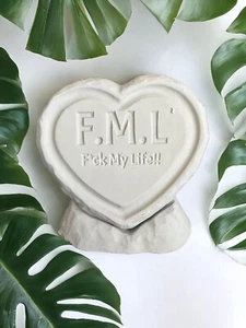 FML F*ck My Life Text Talk Akronym Stein Ornament Haus, Garten Humor Geschenk - Bild 1 von 4