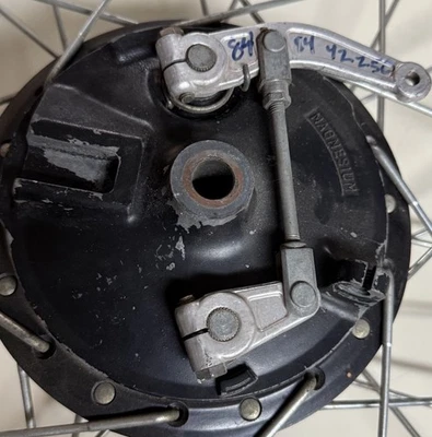 1983 1984 Yamaha YZ250 YZ490 Front Brake Plate OEM Dual Backing Yz 125 250 490 - Image 1 of 4