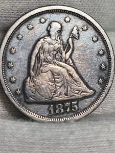 1875-S Twenty Cent Piece — Very Nice Condition  - Picture 1 of 2