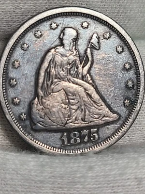 1875-S Twenty Cent Piece — Very Nice Condition  - Image 1 of 2